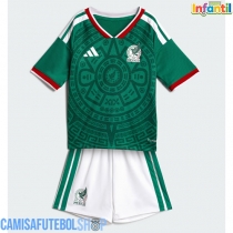 Camisa de time de futebol México Replicas 1º Equipamento Infantil Mundo 2026 Manga Curta (+ Calças curtas)